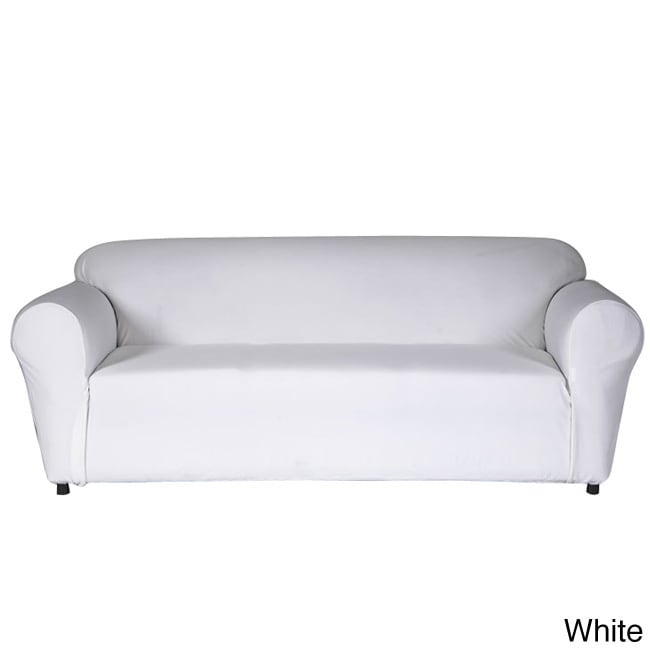 Stretch Poly/twill One Piece Sofa Slipcover