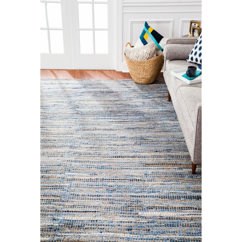 Jani Oki Denim/Jute Hand-loomed Rug