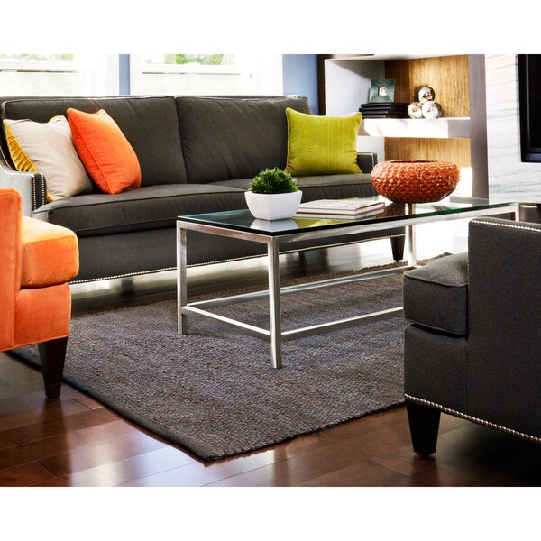 Jani Orta Grey Jute Area Rug (8' x 10') - 8' x 10'