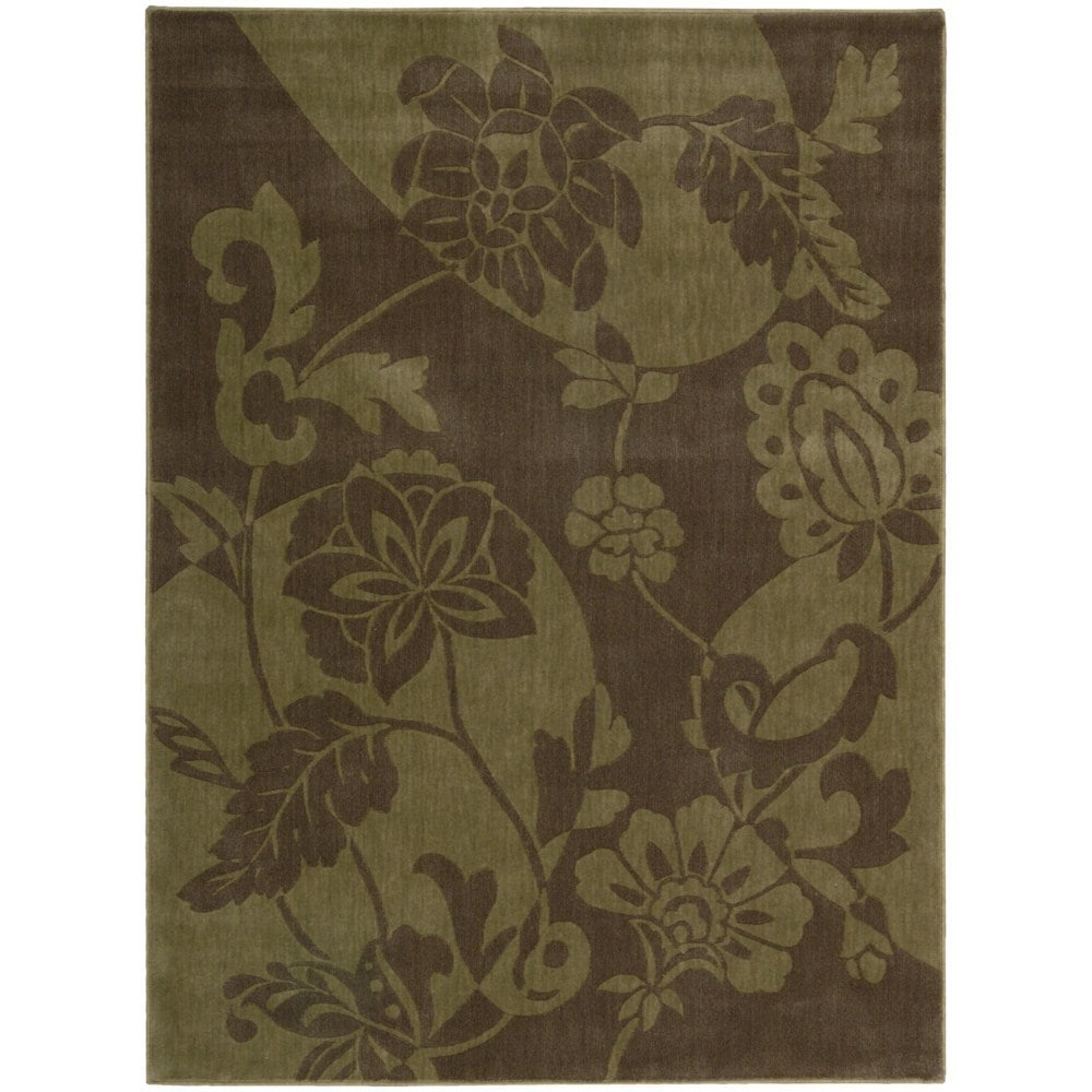 Somerset Floral Brown/ Green Area Rug (2 X 29)