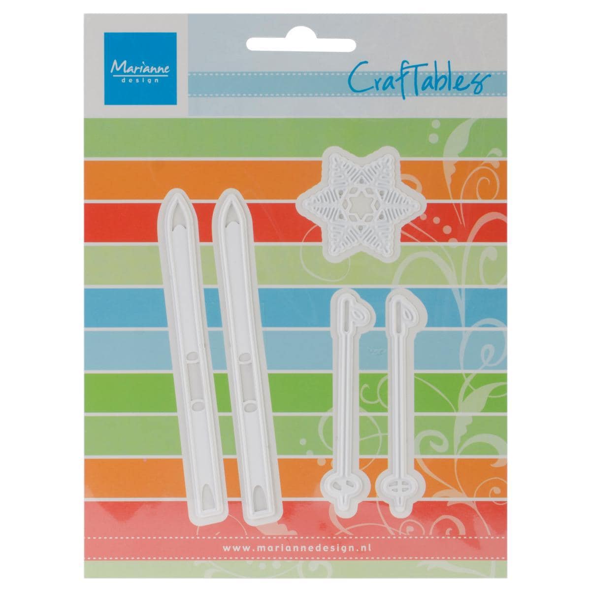 Marianne Designs Craftables Dies 4.5 X6.5   Skis   Snowflake