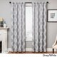 preview thumbnail 1 of 2, Softline Loren Embroidered Rod Pocket Curtain Panel Grey/Grey/White - 84 Inches - 55 x 84