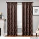 preview thumbnail 4 of 2, Softline Loren Embroidered Rod Pocket Curtain Panel Brown/Chocolate - 84 Inches - 55 x 84