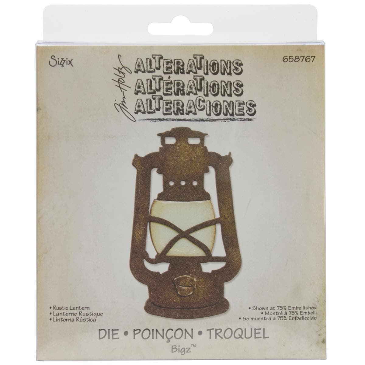 Sizzix Bigz Die By Tim Holtz 5.5 X6   Rustic Lantern