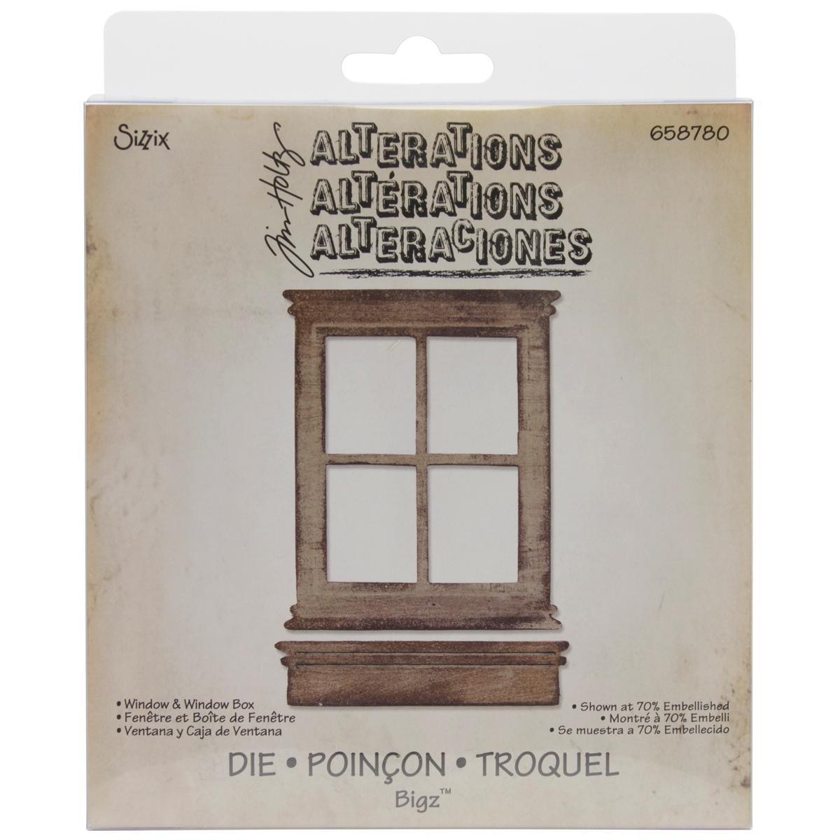 Sizzix Bigz Die By Tim Holtz-Cathedral Window -664974 並行輸入