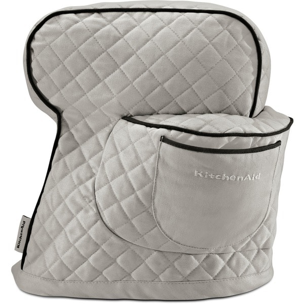 Grey Stand Mixer Quilted Dust Cover with Pockets Compatible with