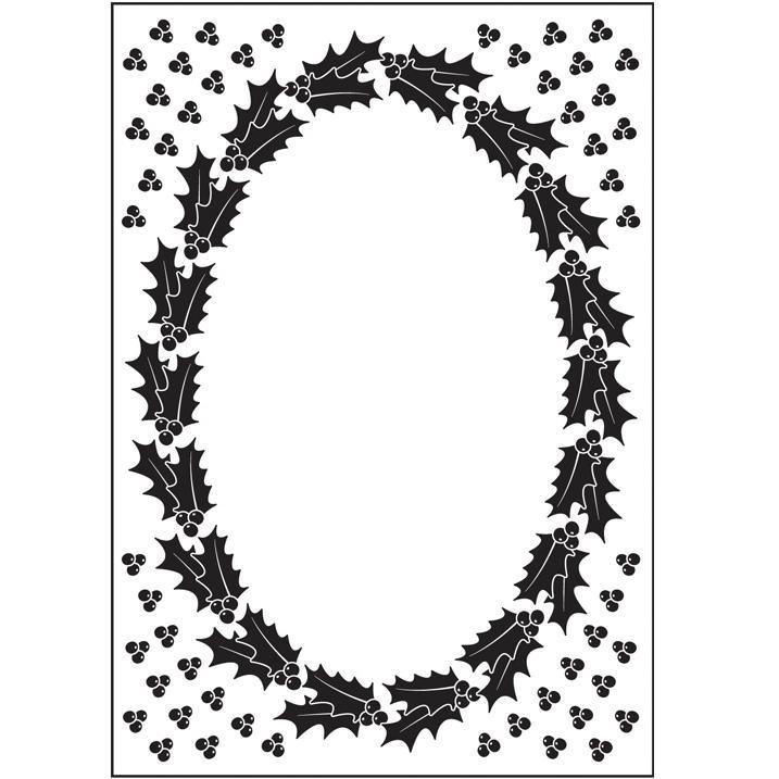 Nellies Choice Festive Embossing Folder 4 X6   Christmas Oval 1