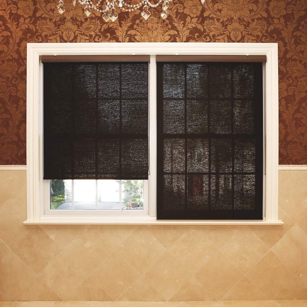 Premium Chocolate Wood Look Roller Window Shade