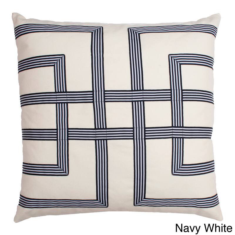 Leeza Ribbon Decorative Down Filled Square Pillow