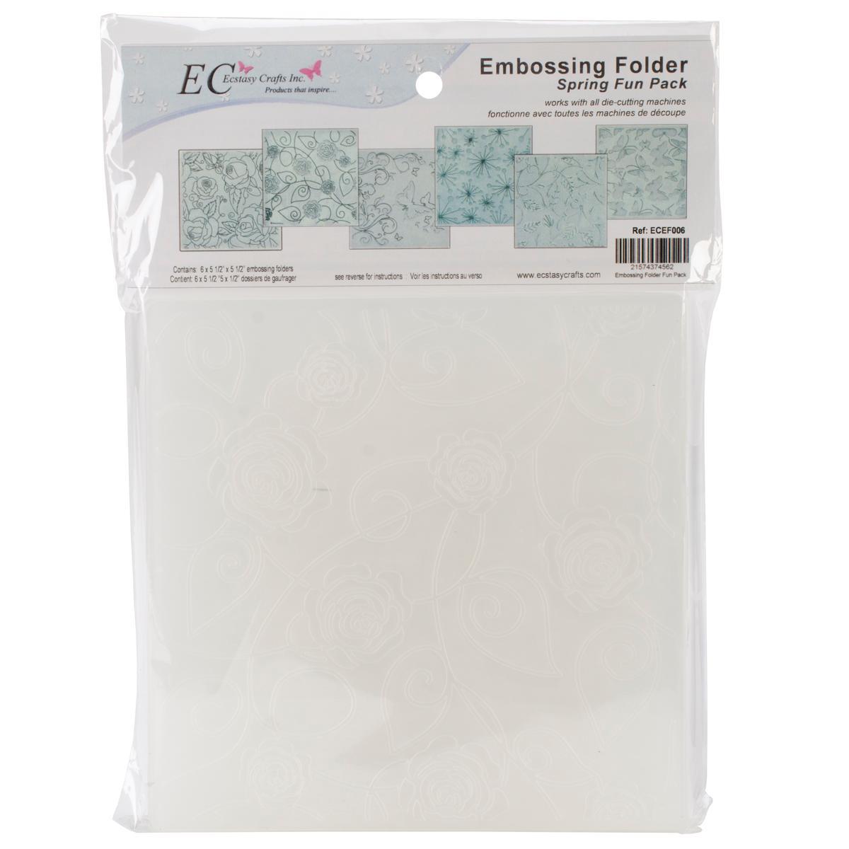 Crafts too Embossing Folders 5.5 X5.5 6/pkg   Spring Fun