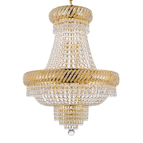 Gallery 9-light Gold Empire Crystal Chandelier - Bed Bath & Beyond ...