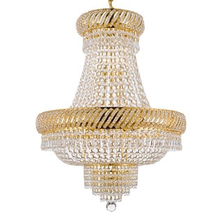 Gallery 9-light Gold Empire Crystal Chandelier - Bed Bath & Beyond ...