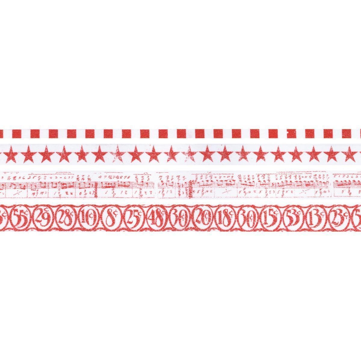 Idea ology Tissue Tape 4 Styles/10 Yards Each  Merriment Red