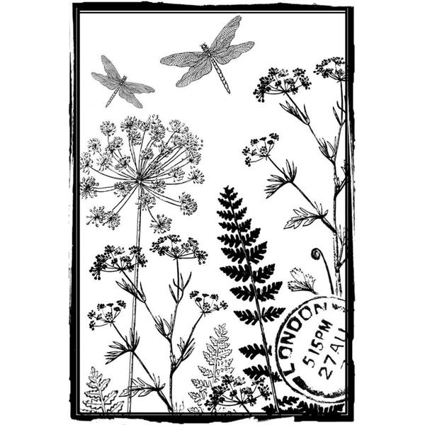 Crafty Individuals Unmounted Rubber Stamp 4.75 X7 Pkg   Birds On A