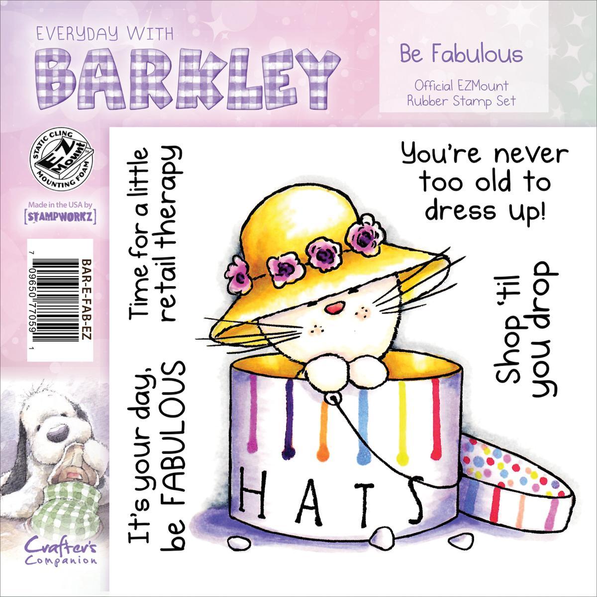 Barkley EZmount Everyday Cling Stamp Set 4.75 X4.75   Be Fabulous