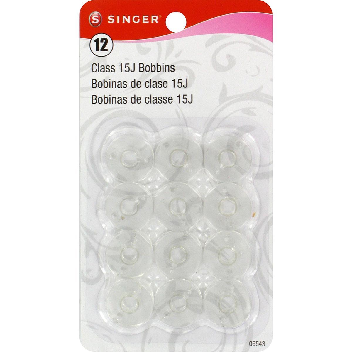 Transparent Plastic Class 15j Bobbins   12/pkg