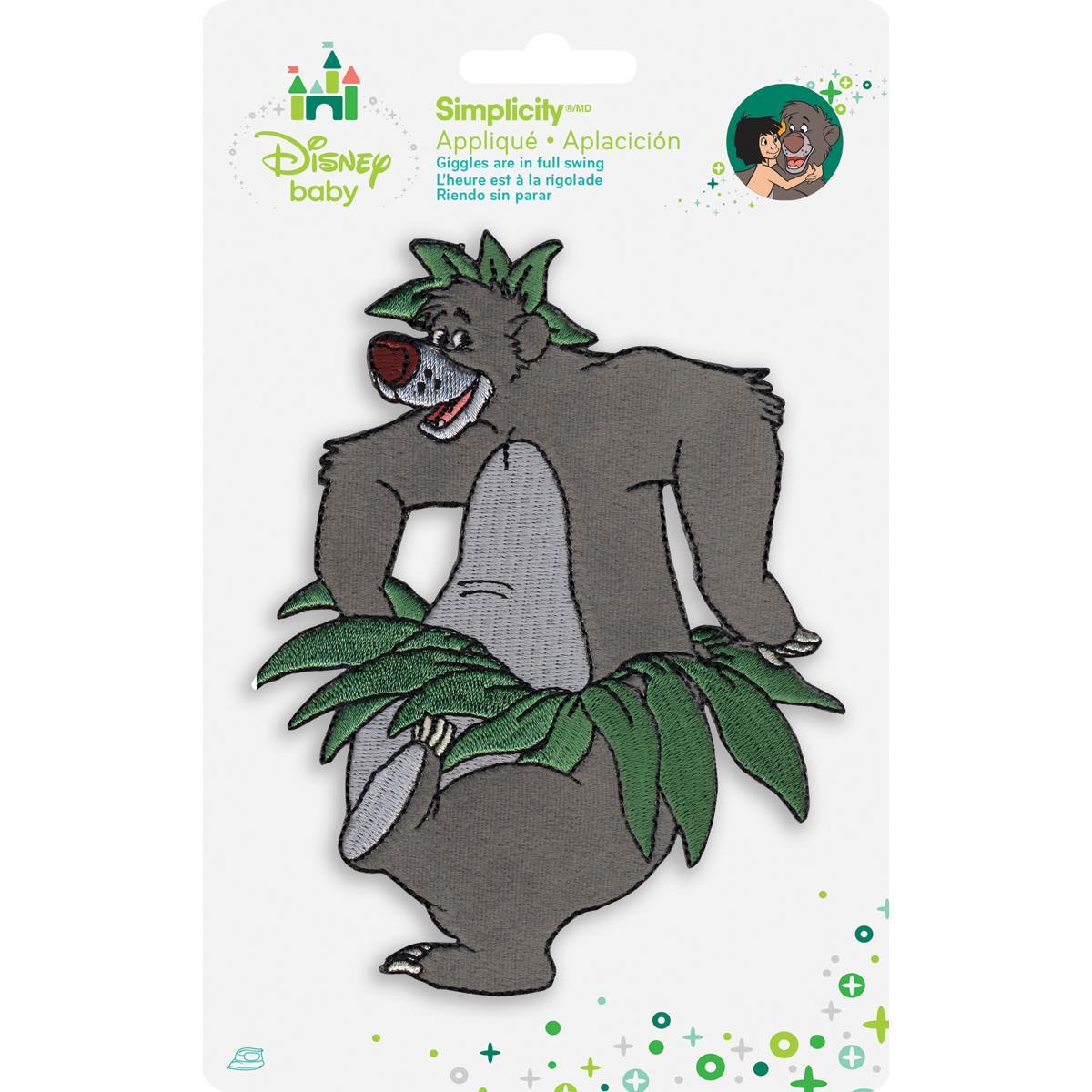 Disney Jungle Book Baloo Iron on Applique