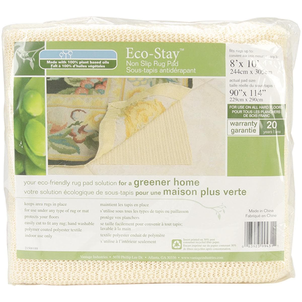 Eco stay Non slip Rug Underlay   8x10