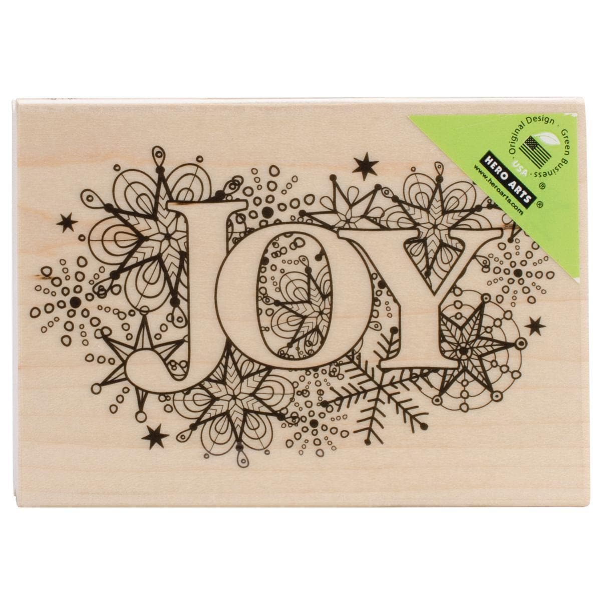 Hero Arts Mounted Rubber Stamps 3 X4   Joy Burst