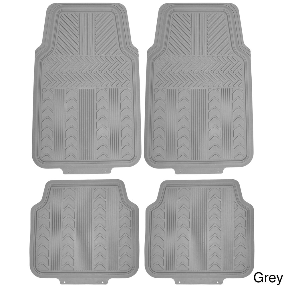 Oxgord Arrow Style Rugged 4 piece Pvc Floor Mat Set