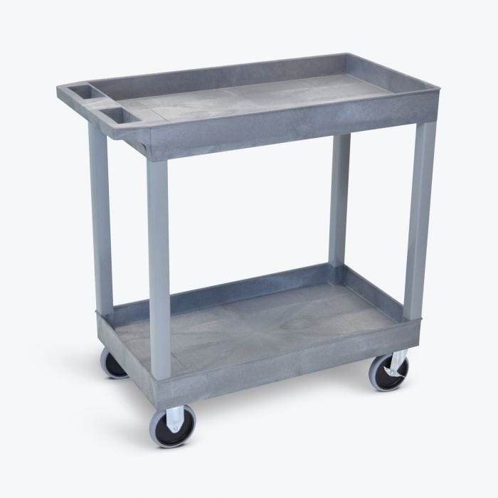 Luxor Ec11hd g 2 shelf High capacity Tub Cart (GreyAssembly required YesShelves Two (2)Assembly Required )