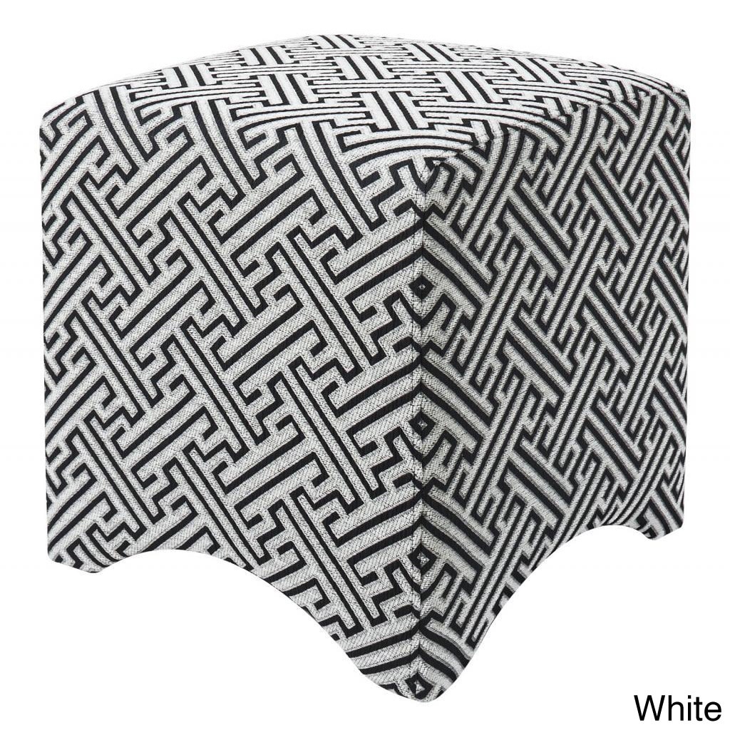 18 inch Cube Contemporary Maze Ottoman