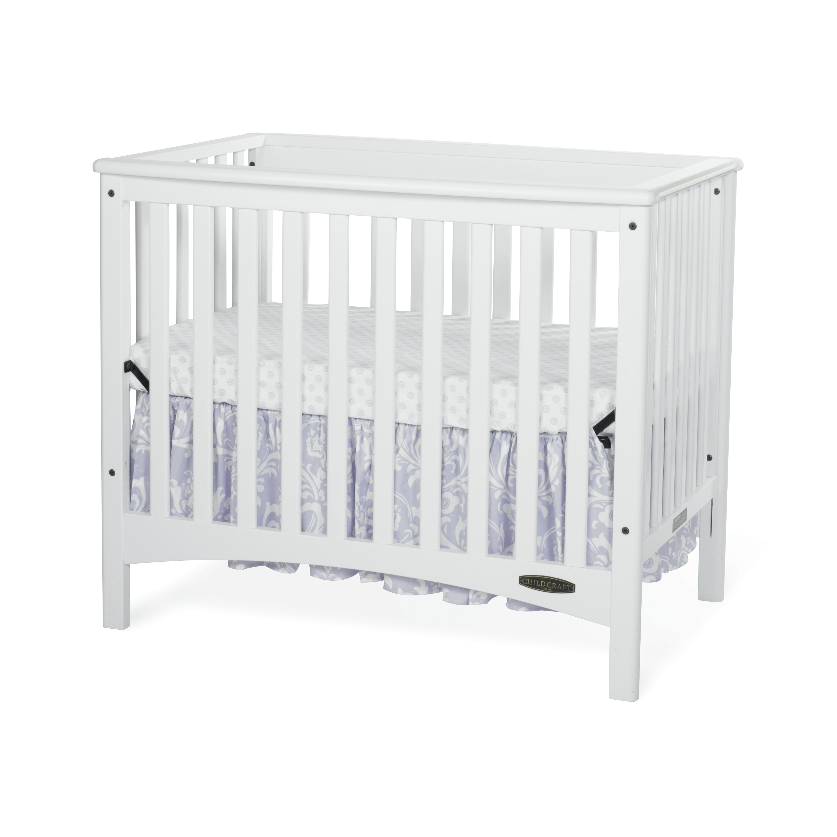 Child Craft London White Euro Mini 2 in 1 Convertible Crib with