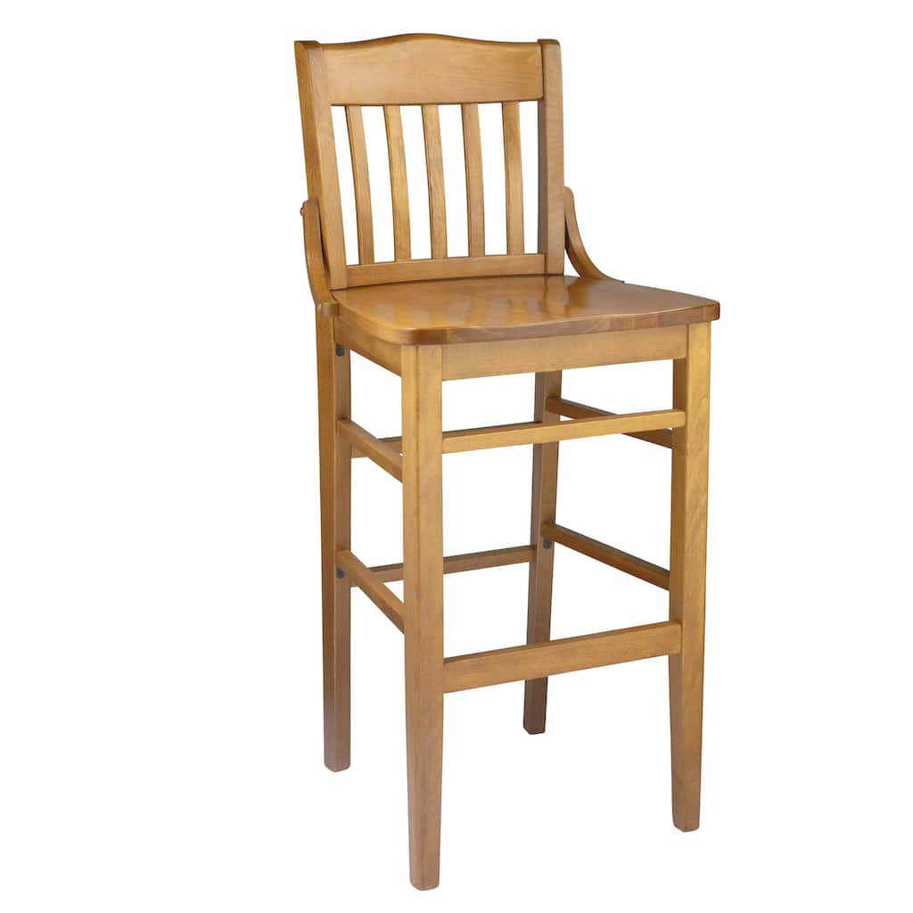 Schoolhouse Wooden Bar Stool