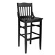 preview thumbnail 5 of 7, Schoolhouse Wooden Bar Stool Black
