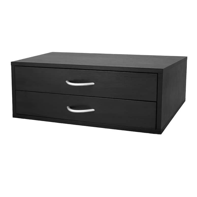 Organized Living freedomRail Midnight Live Big OBox 2-drawer Double Hang