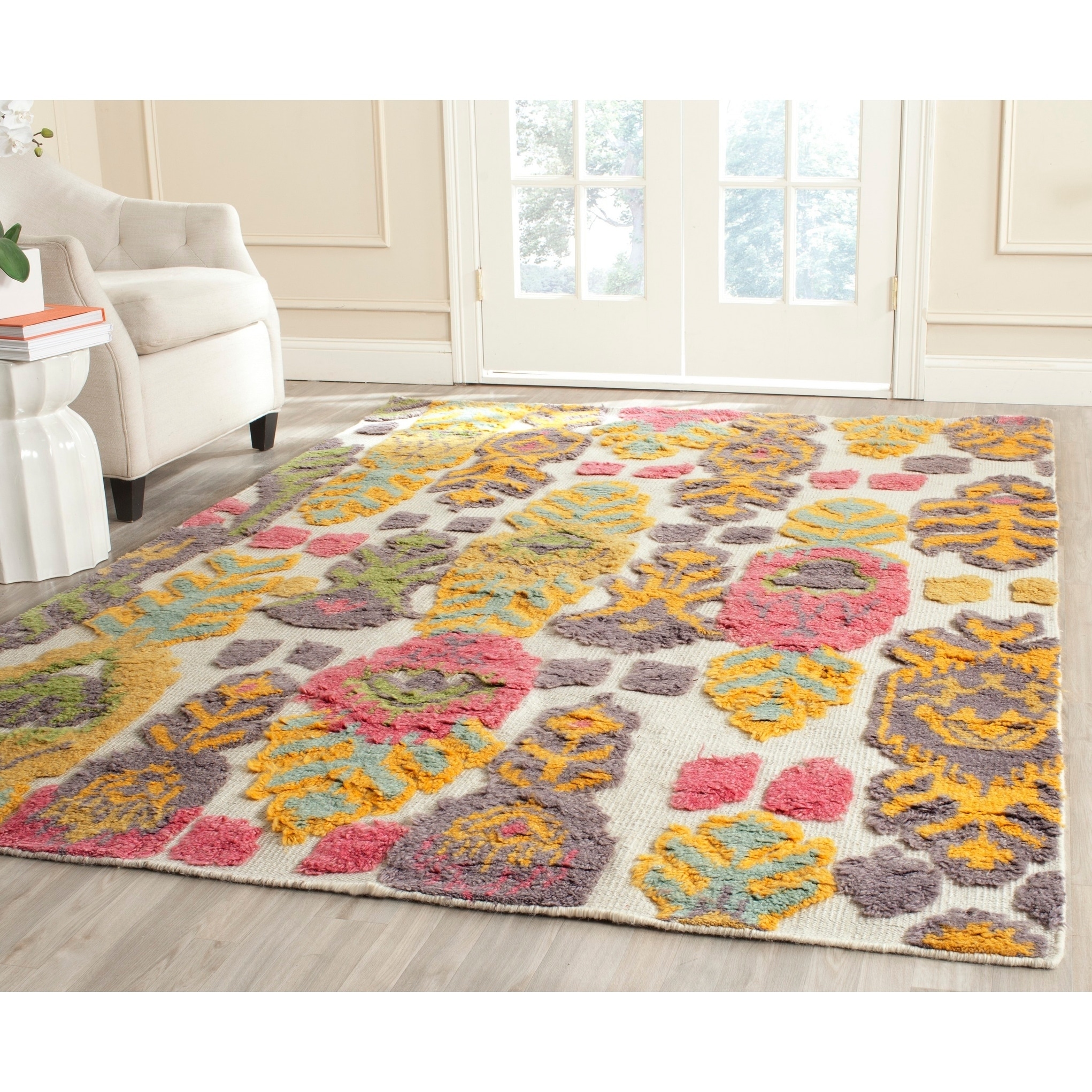 Safavieh Hand woven Kenya Multicolored Wool Rug (6 X 9)