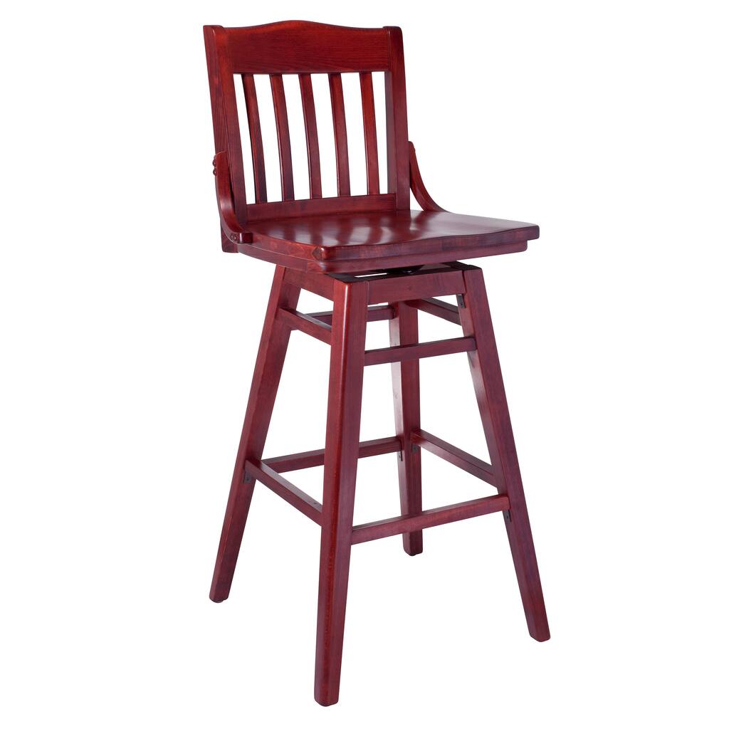 Library Beech Wood Swivel Bar Stool