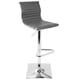preview thumbnail 12 of 11, Porch & Den Tower Master Contemporary Adjustable Bar Stool in Faux Leather Grey