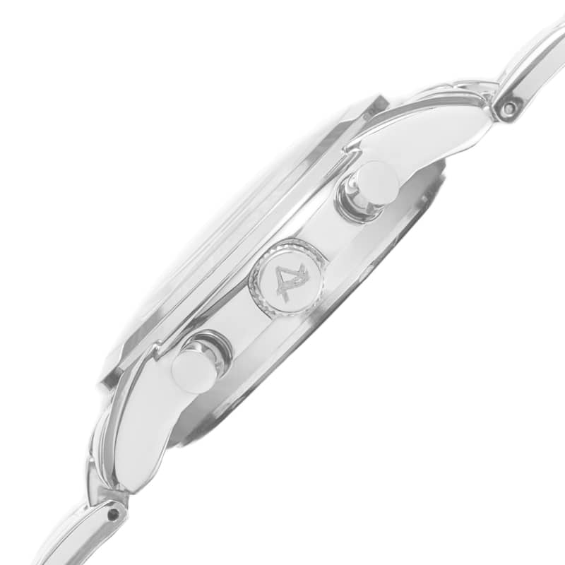 August Steiner Women's Swiss Quartz Multifunction Silver-Tone Bracelet Watch