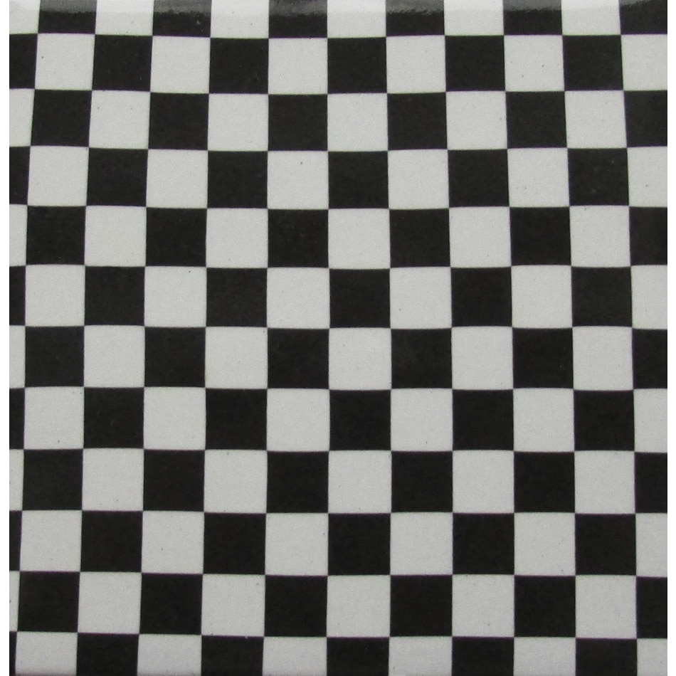Black/ White Checkered Ceramic Wall Tile (pack Of 20)