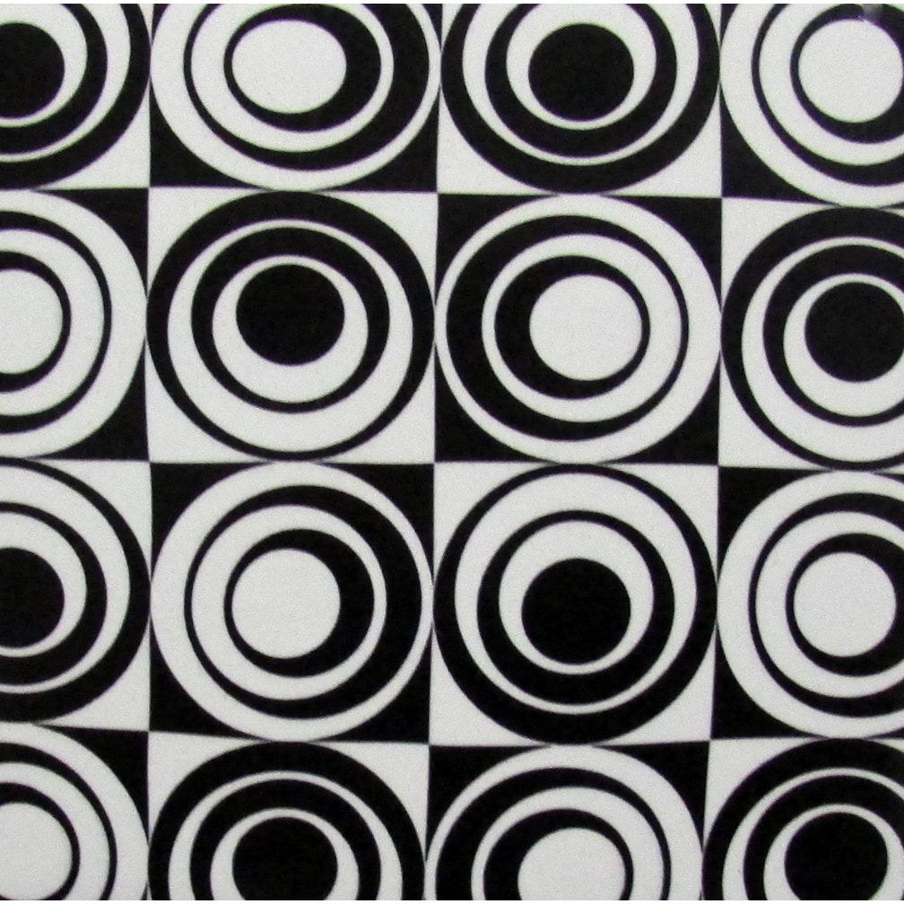 Black/ White Circle Square Modern Ceramic Wall Tiles (pack Of 20)