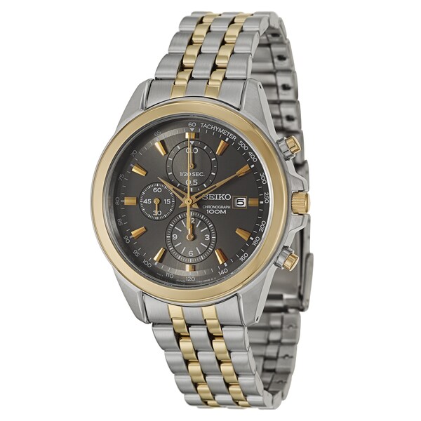 Seiko Men's 'Chronograph' Stainless Steel and Yellow Goldplated ...