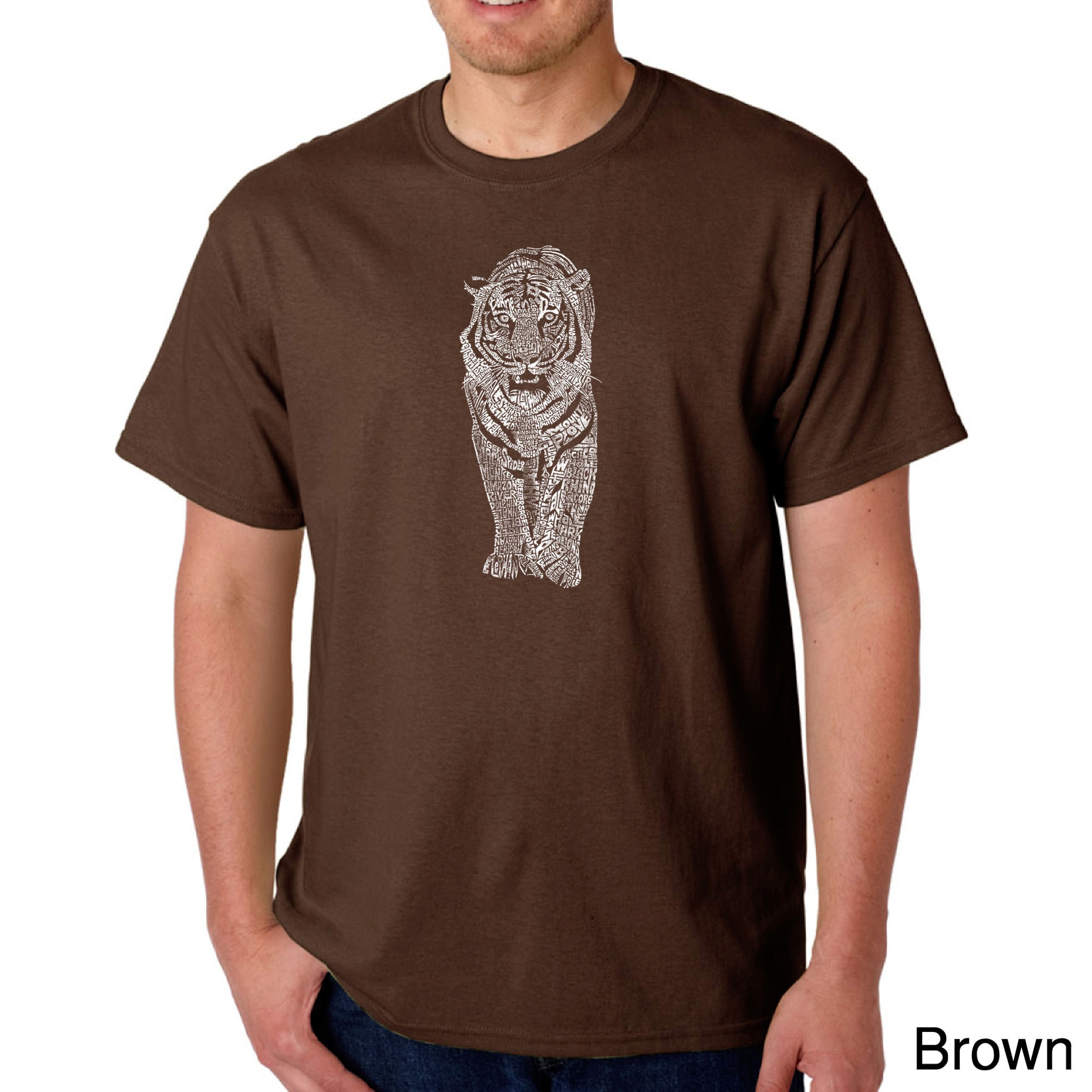 Los Angeles Pop Art Mens Endangered Species Tiger T shirt