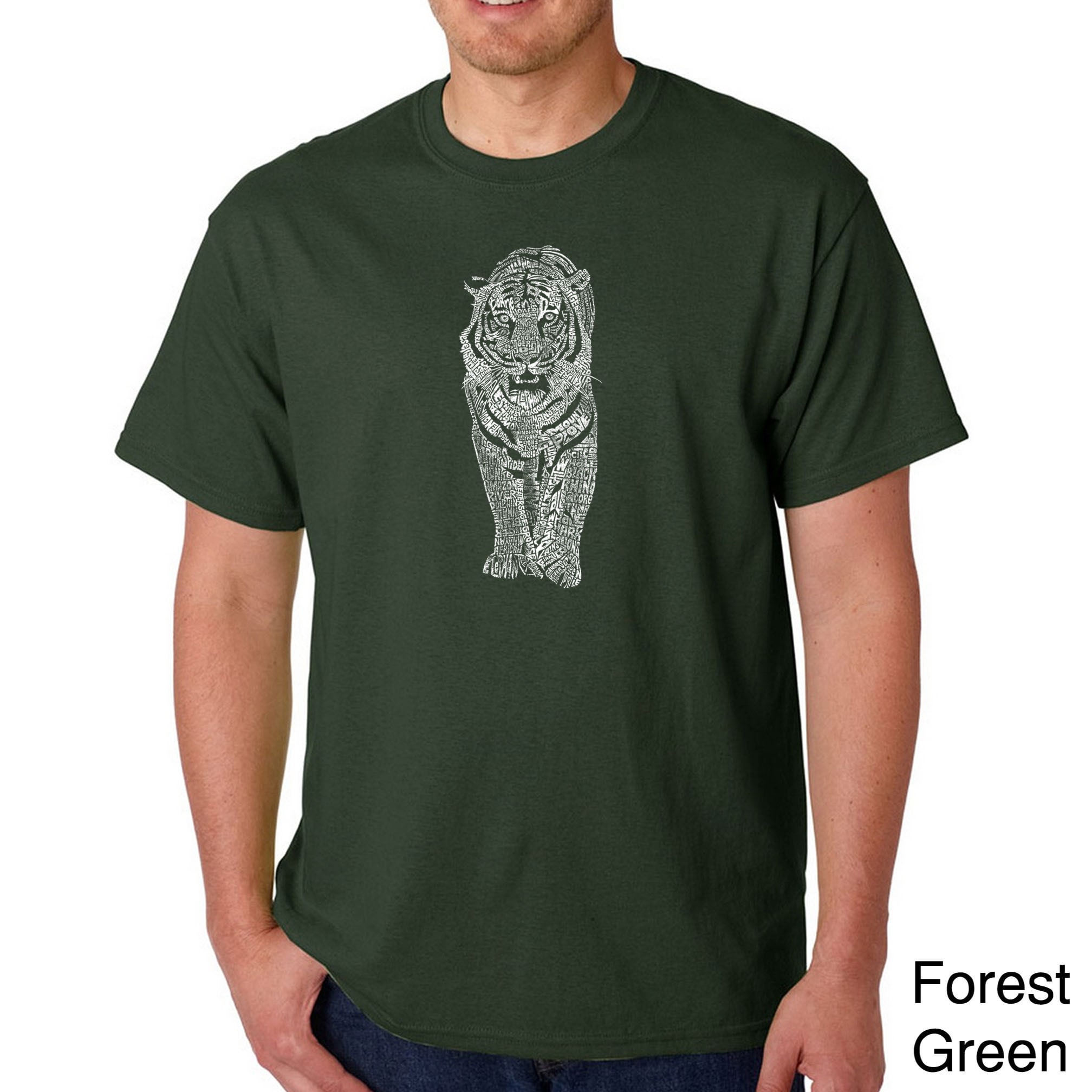 Los Angeles Pop Art Mens Endangered Species Tiger T shirt