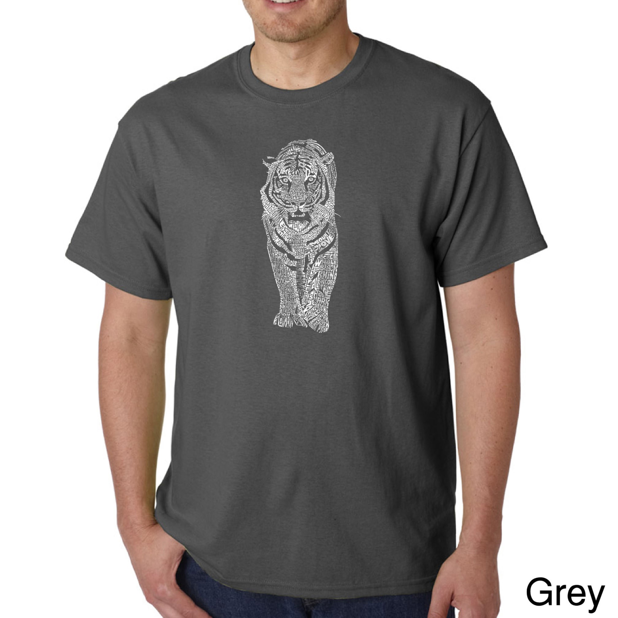 Los Angeles Pop Art Mens Endangered Species Tiger T shirt