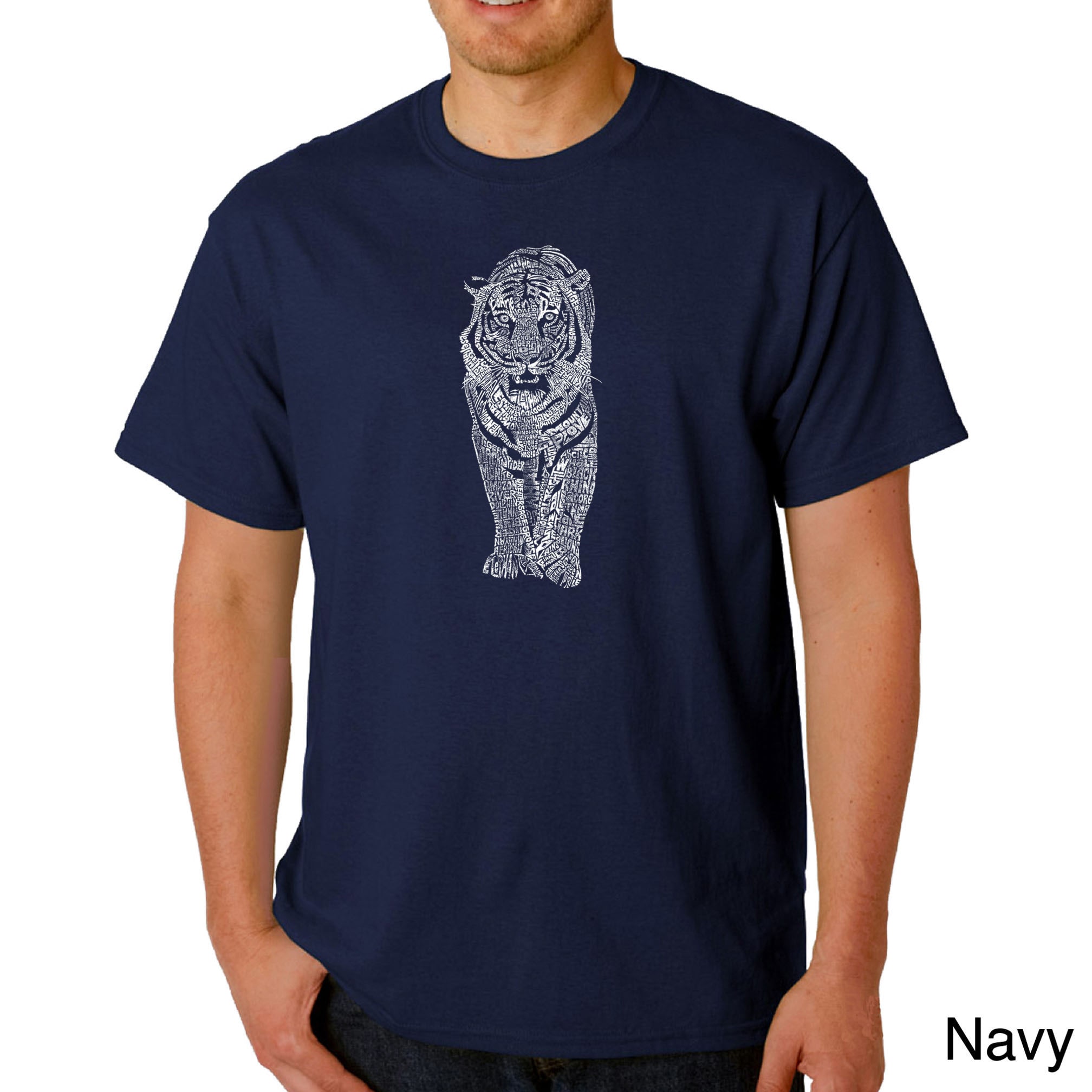 Los Angeles Pop Art Mens Endangered Species Tiger T shirt