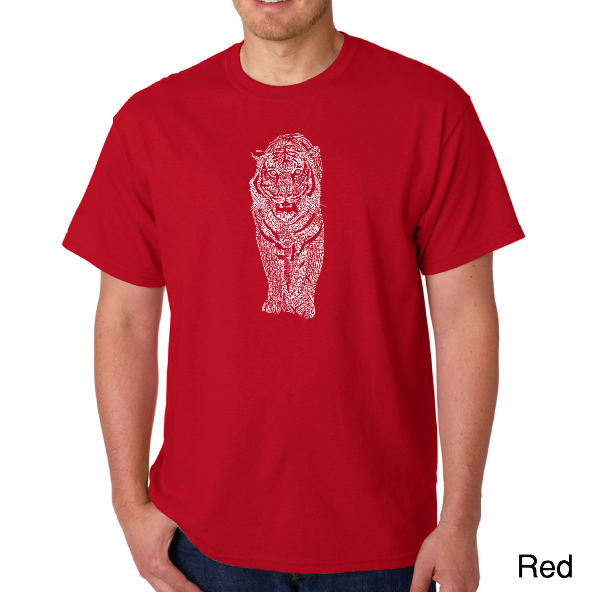 Los Angeles Pop Art Mens Endangered Species Tiger T shirt