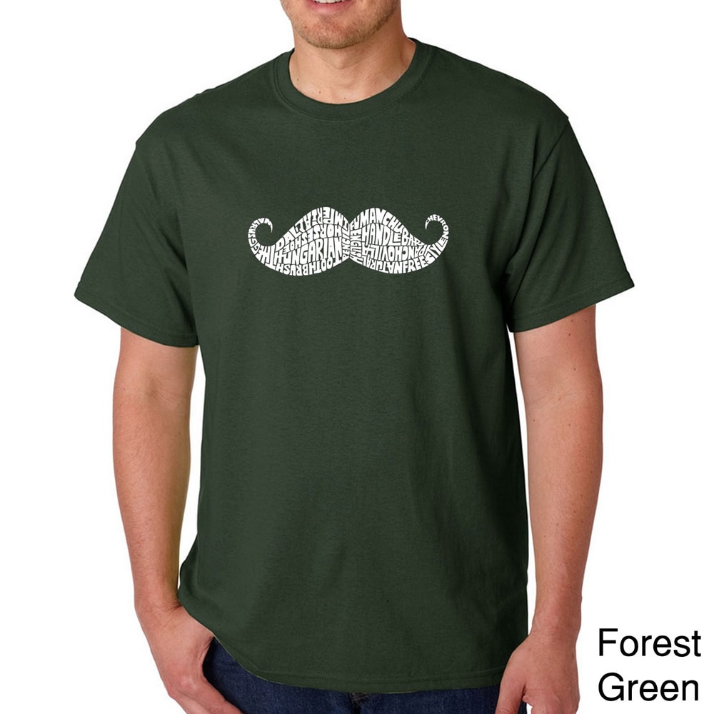 Los Angeles Pop Art Mens Moustache T shirt