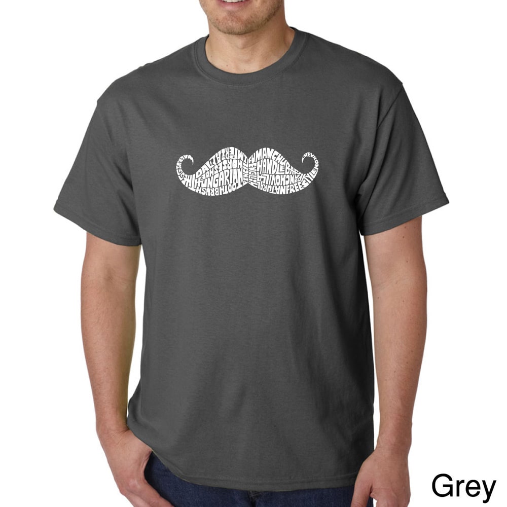 Los Angeles Pop Art Mens Moustache T shirt