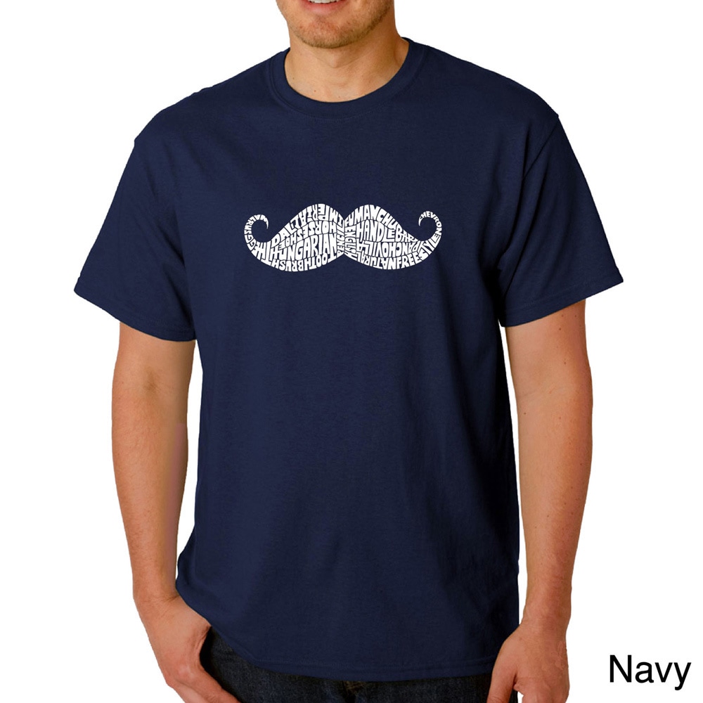 Los Angeles Pop Art Mens Moustache T shirt