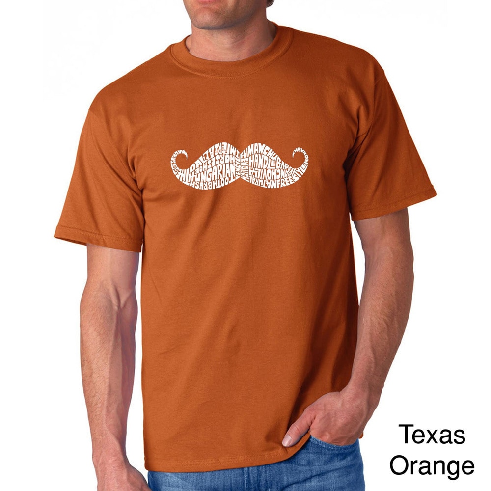 Los Angeles Pop Art Mens Moustache T shirt