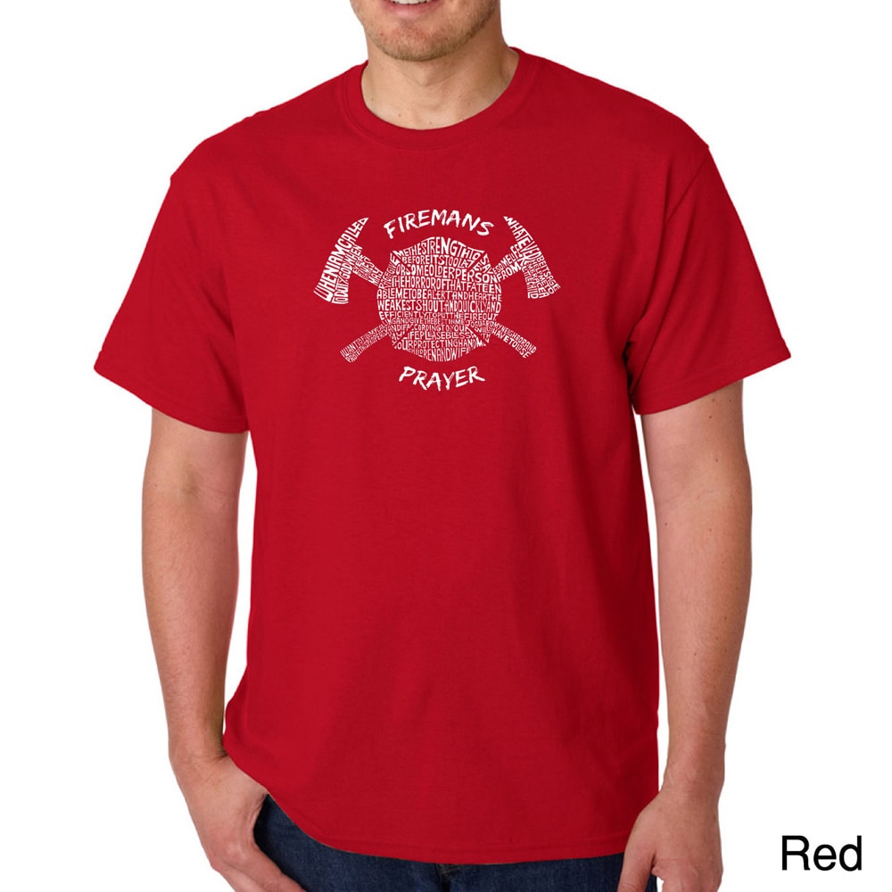 Los Angeles Pop Art Mens Firemans Prayer T shirt