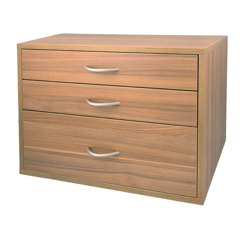 Organized Living freedomRail Cypress Live 3-drawer OBox