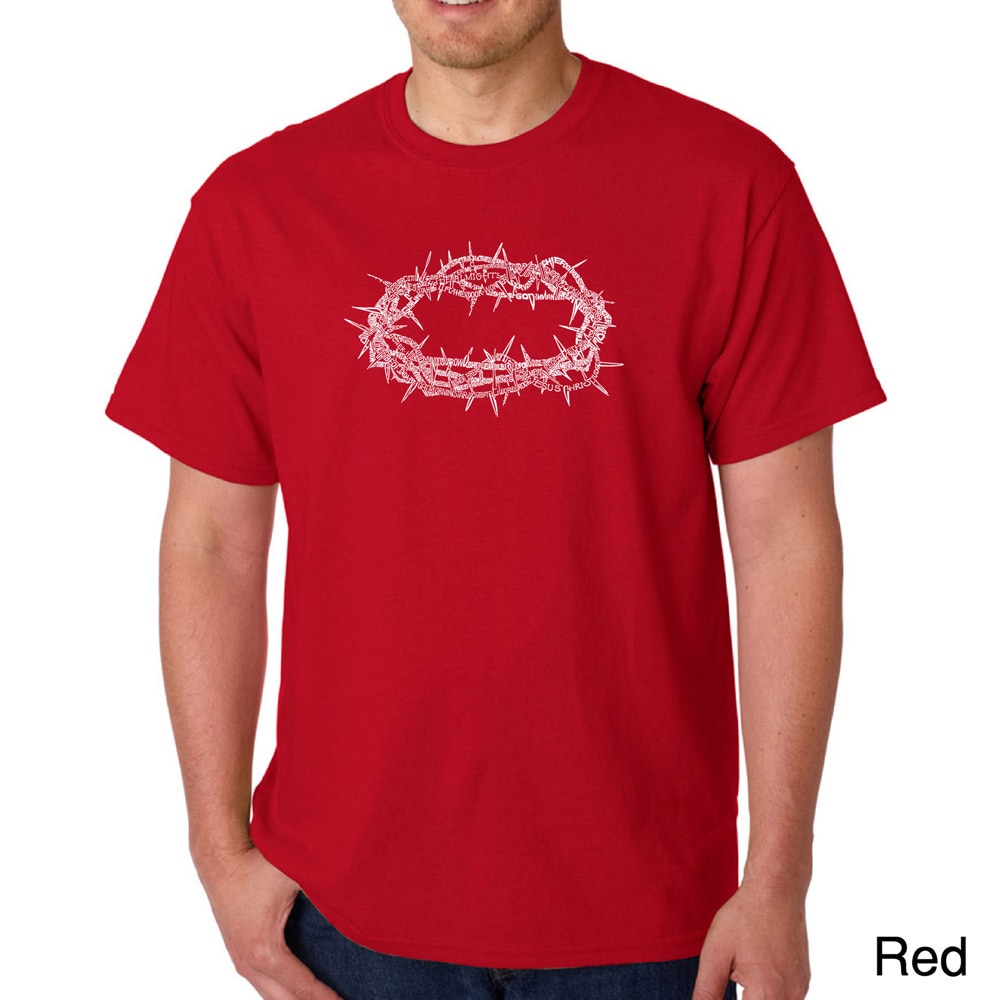 Los Angeles Pop Art Mens Jesus Crown Of Thorns T shirt