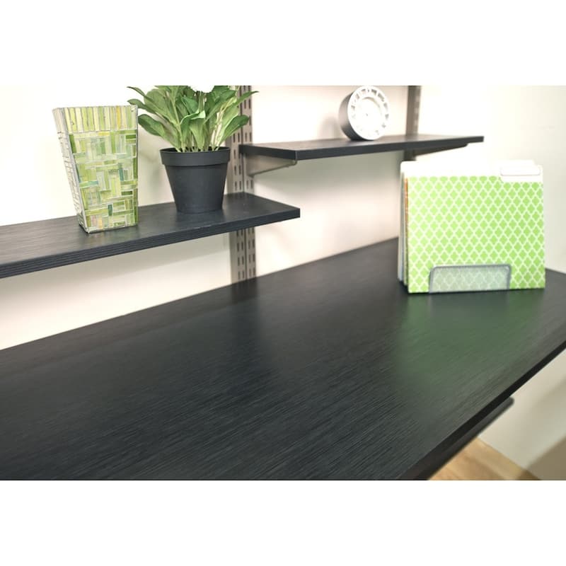 Organized Living freedomRail 48"W x 21"D Midnight Live Wood Desktop